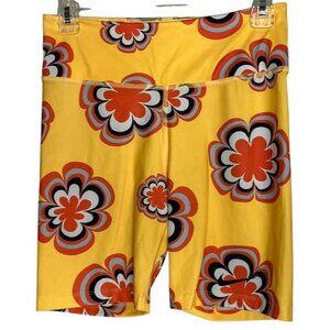 Nike Women's M Recreation Club 7" Tight Fit Shorts Floral Retro 70s Style Sporty